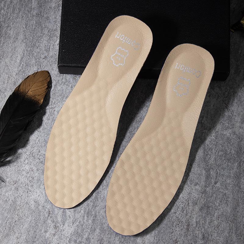 Men's Genuine Leather Shock-Absorbing, Sweat-Absorbing Breathable Basketball Insole