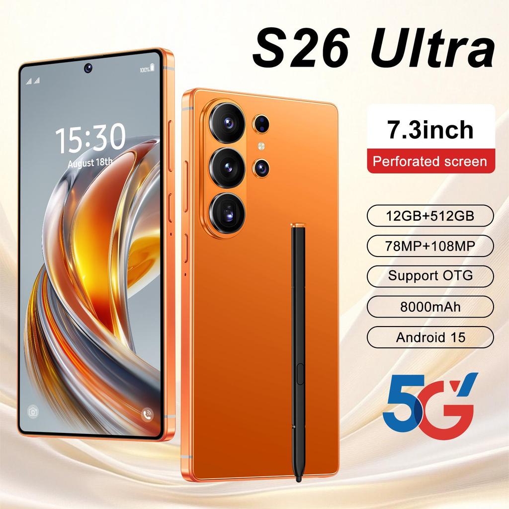 Smartphone Android S26 Ultra 5G, 12+512GB, Ecran Mare