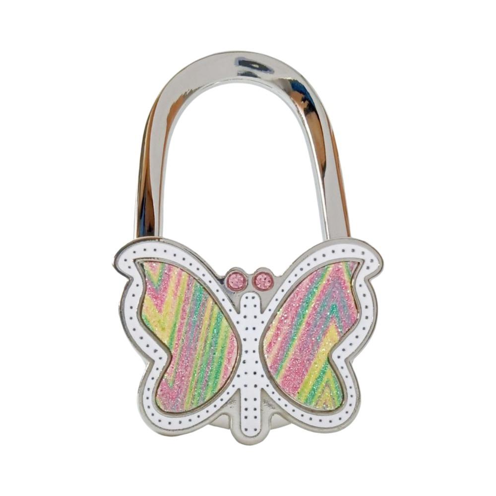 Durable Foldable Butterfly Purse Hook Floral Pattern Portable Handbag Hanger Creative Alloy Handbag Hook for Women