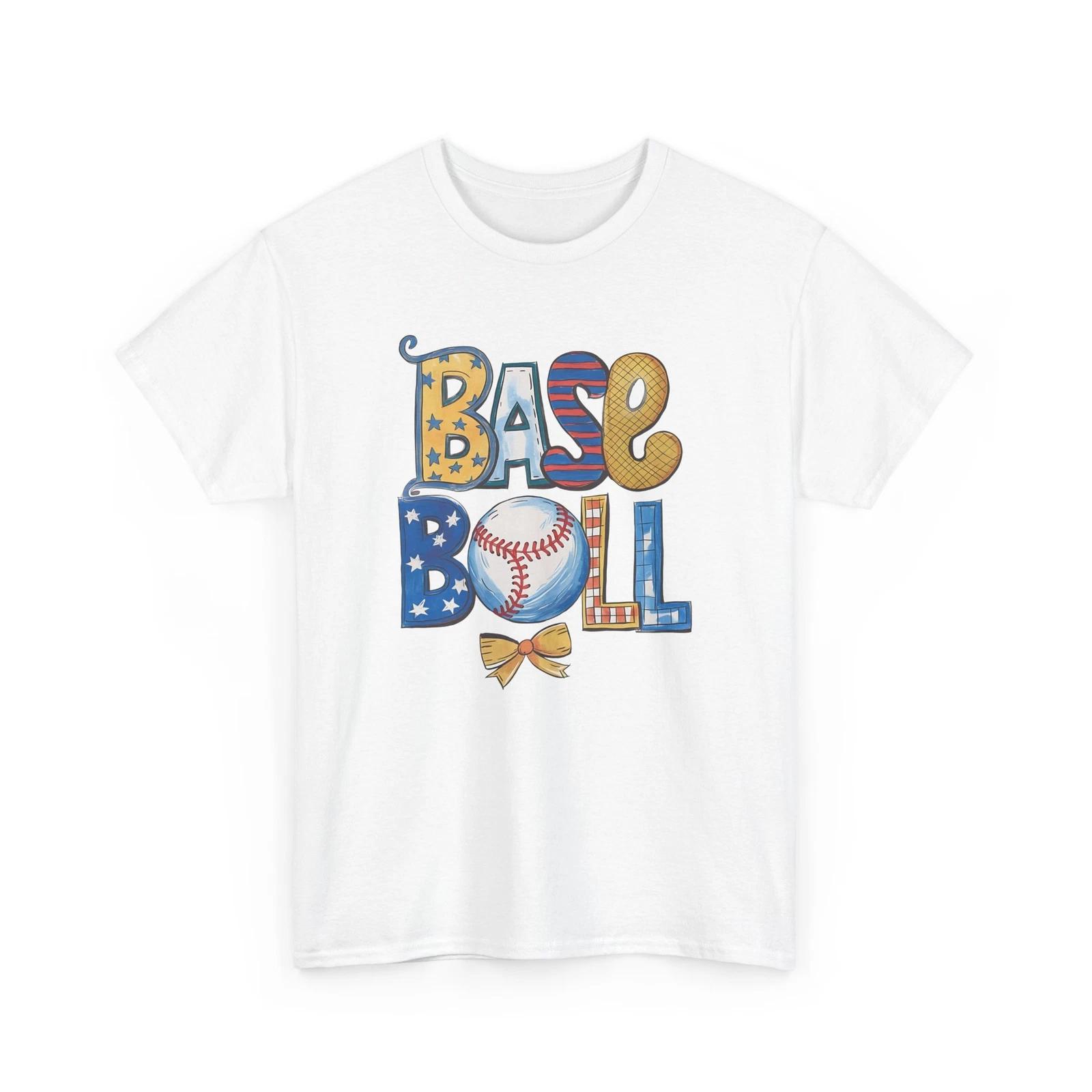 Baseball T-Shirt | Funny Baseball Fan Tee | Baseball Mama Bow Checkered Shirt 2XL