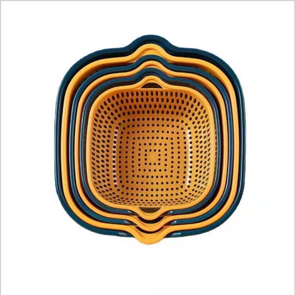 Multifunctional Drain Basket Household Double-Layer Vegetable Washing Basket Creative Kitchen Fruit Basin