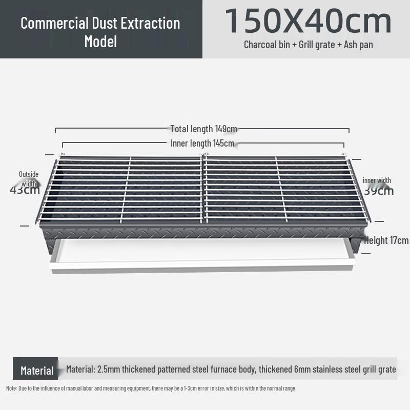 Handun Charcoal BBQ Grill with Ash Drawer