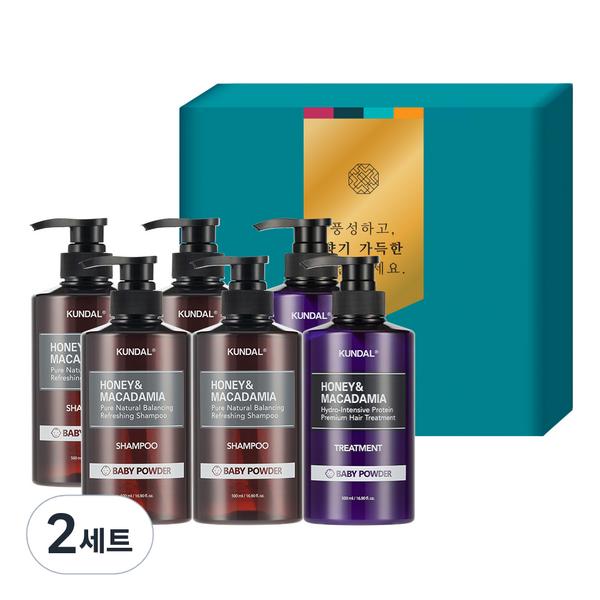 

Kundal Hair 6 Holiday Gift Set A Baby Powder flavor, 2 sets, Korean popular cosmetics set