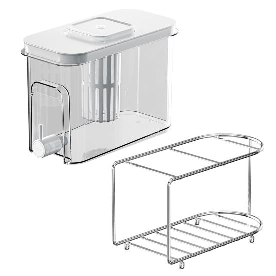 Drink Dispenser with Spigot Large Beverage Liquid Drink Container 4L Cold Water Pitcher