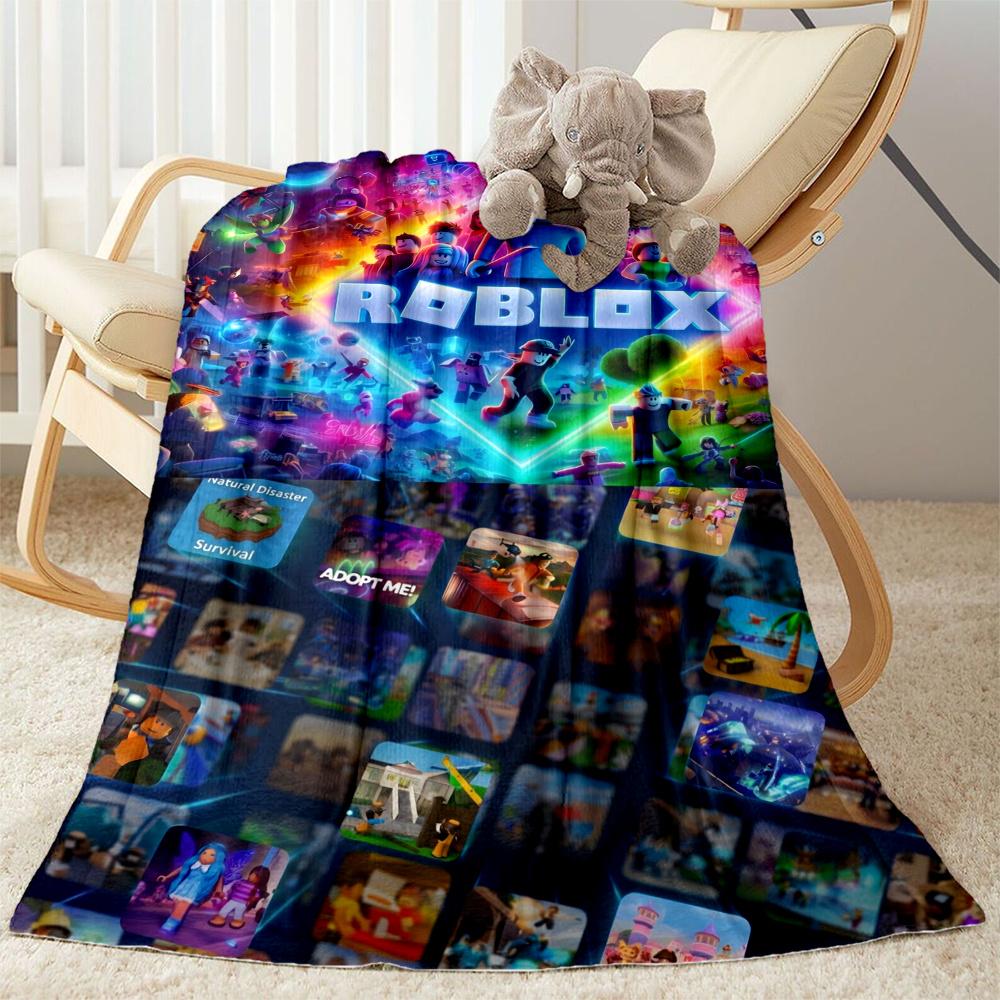 Roblox Game Characters Blanket Comfortable Suitable For Seaside Bed Office For All Occasions Playful Design Birthday Christmas Gift Blanket