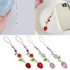 Unique Bag Charm Cute Strawberry Phone Pendant Stylish Keyring Pendant for Key