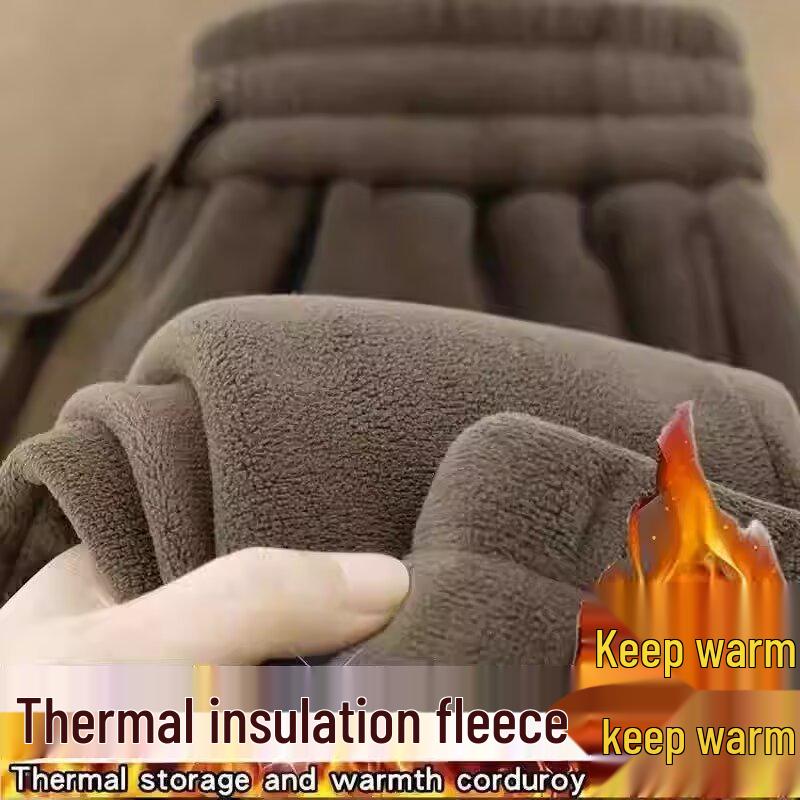 Heavyweight Double-Sided Coral Fleece Joggers for Boys - Autumn/Winter Thickened Loose Fit Warm Pants for Kids