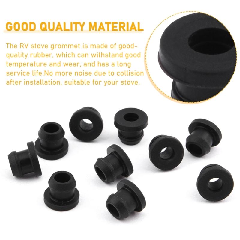 Replacement Accessories Stove Grommets Scratchproof Grates Grommet Kit Stove Parts Heat Resistant Rubber Grommets