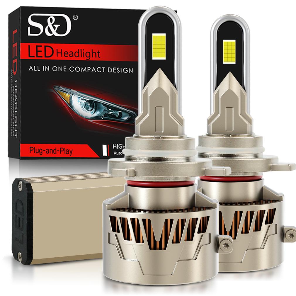 2 buc H7 H4 LED Canbus Becuri Far Auto 140W 60000LM H1 H11 H8 HB3 9005 HB4 9006 9012 Hir2 Far LED Auto Lampă Turbo pentru VW Ford 6500K Alb