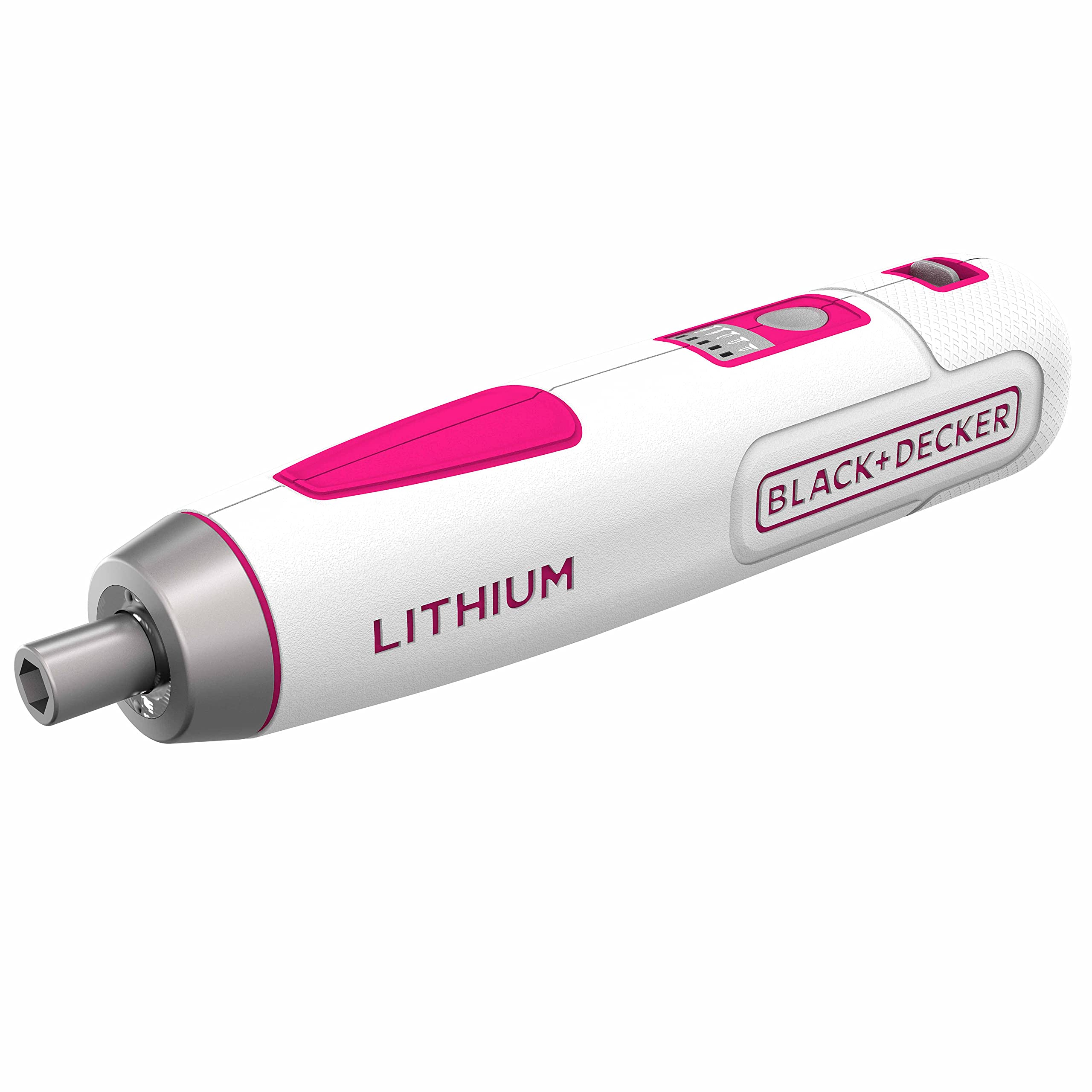 

Cordless Push Driver DIY Power Tool Tightening Tool 5 Level Adjustment Compact Pink Equipped with LED Light Bit 26 Types Carrying Case Included
