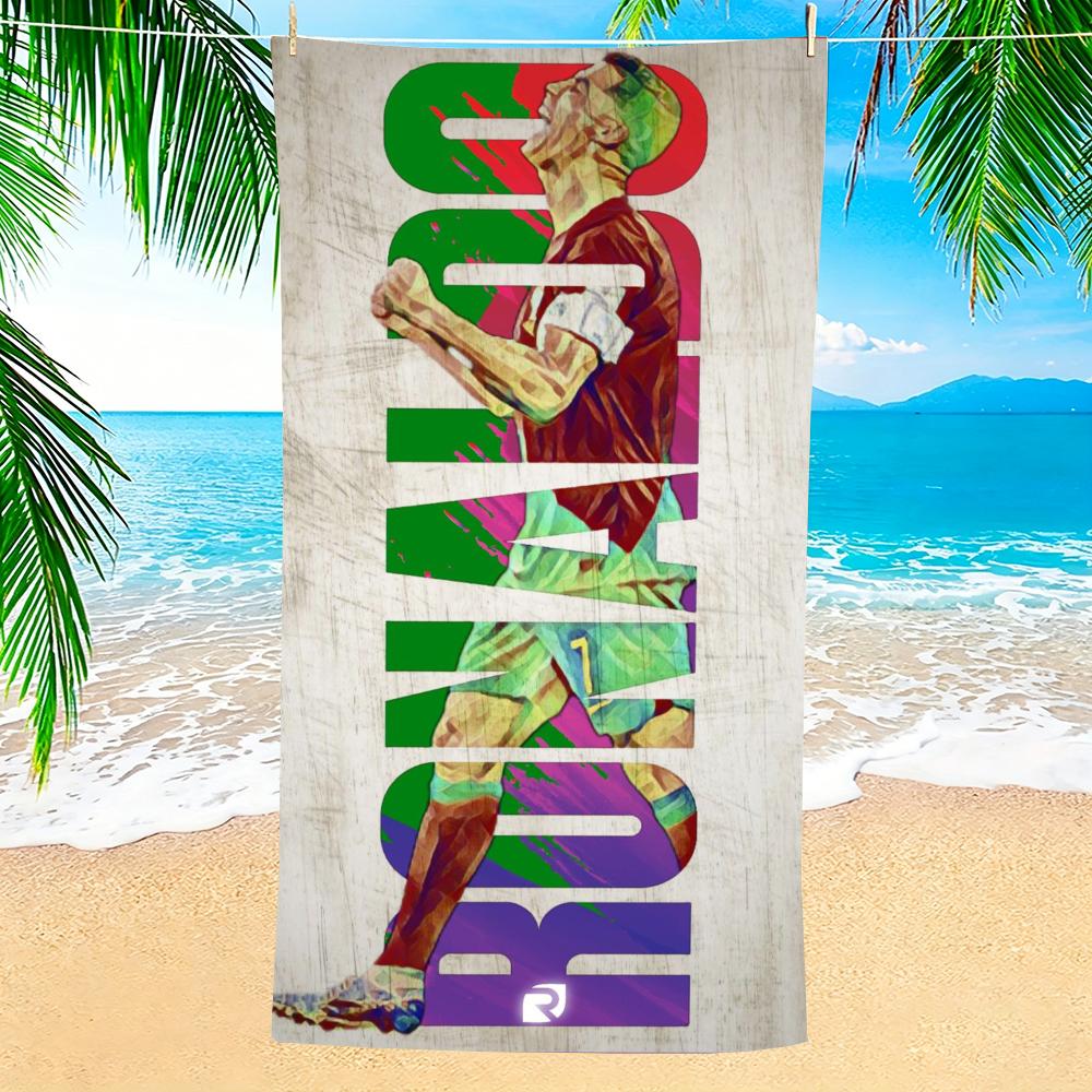 Towel Microfiber beach towel, quick-dry, sand-free, ultra-fine fiber, super soft. C-Cristiano RonaldoS