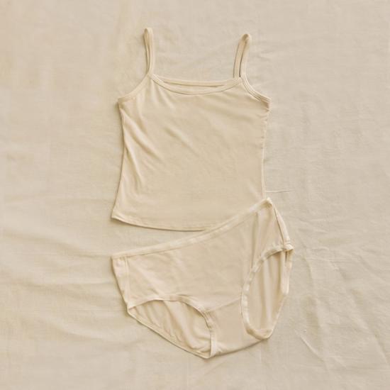 Skinny Five Sheer Modal Bra Top & Panties Set 5colors