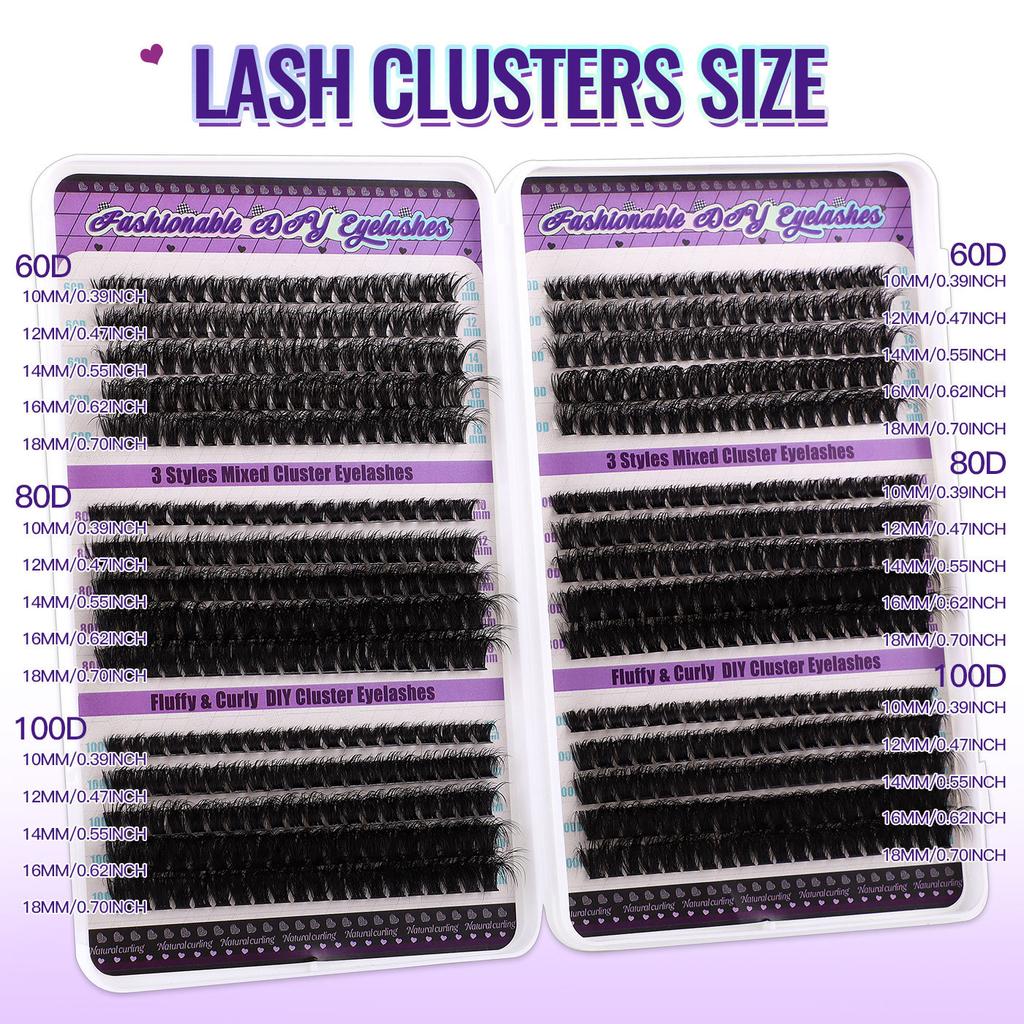 Diy Segmented Single Cluster Of Hair 10-18Mm Thick Eyelash Book Large Capacity Eyelashes