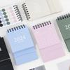 2023-2024 Mini Desk Calendar Plan Book Spiral Coil Page Turning Date Recording 17 Monthly Calendar for Planing Event Log Year of 2024 Calendar