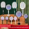 Foldable Electric Mosquito Swatter & Killer Lamp: USB Charging, Two-in-One Purple Light for Home.