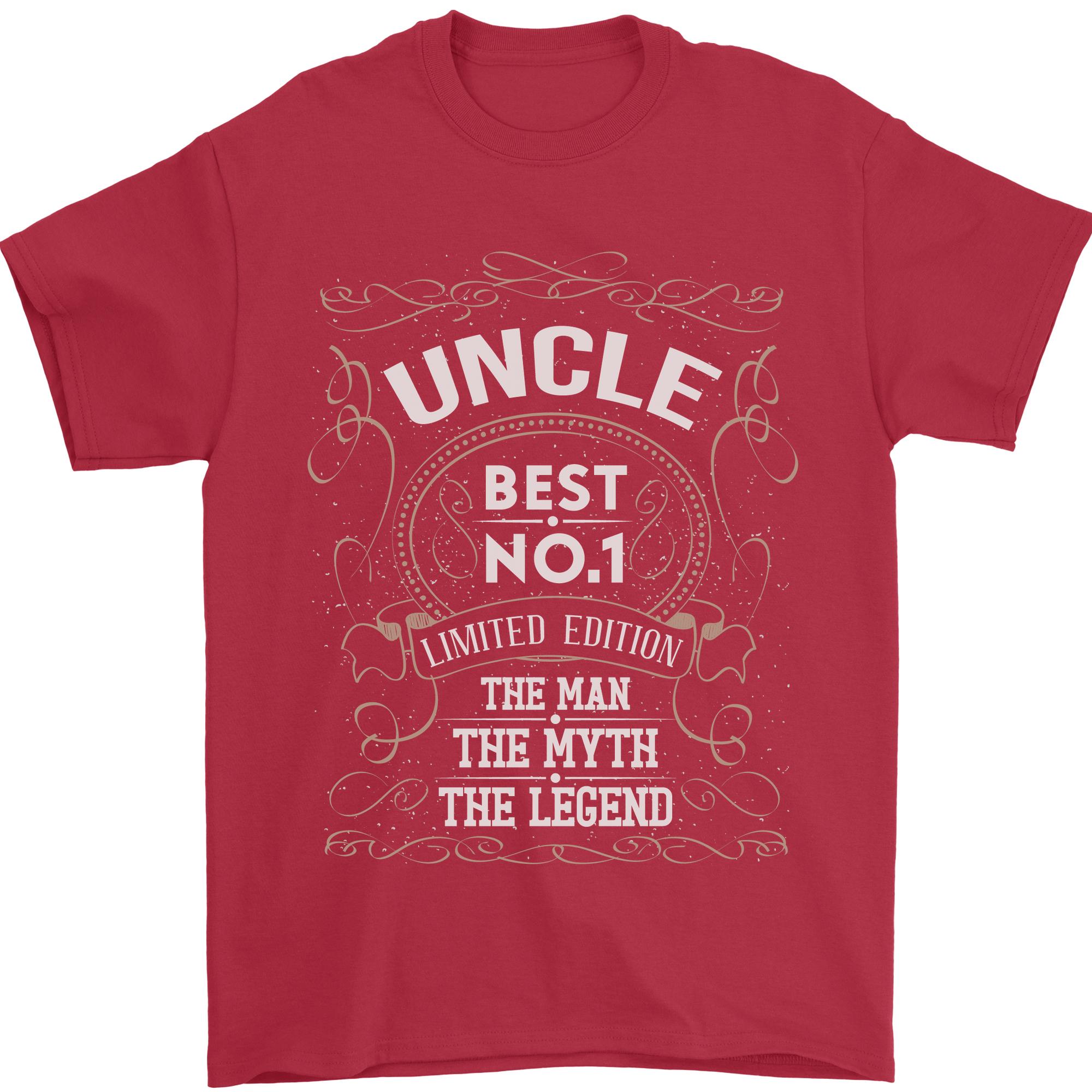 Fathers Day No 1 Uncle Unisex Myth Legend Unisexs TShirt 100 Cotton S