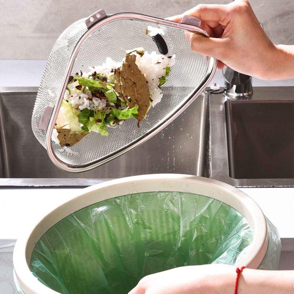 Stainless Steel Sink Drain Basket Multi-functional Leftover Sink Strainer Sink Filter
