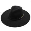 Wool 9.5Cm Big Eaves Jazz Top Hat Men'S And Women'S Peach Heart Top Chain Top Hat Felt Hat