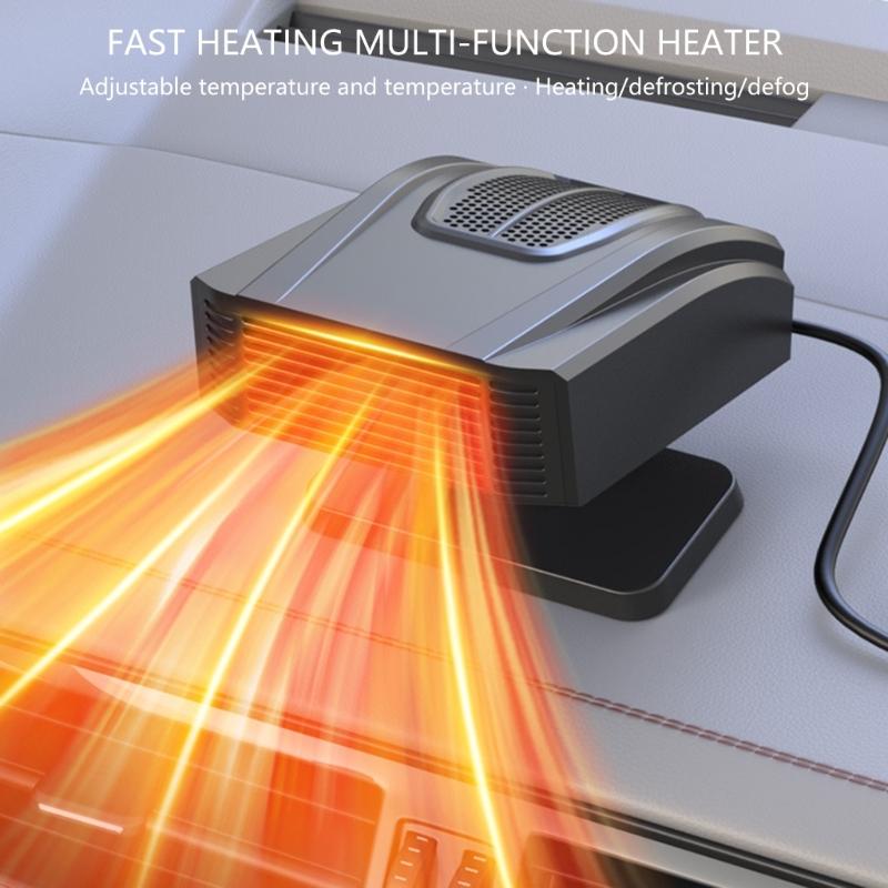 Car Defroster Demister 12V/24V Electric Heater Fan Self Adhesive Windshield Defogger Car Accessories Angle Adjustable