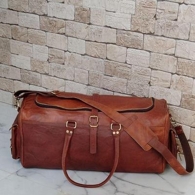 Kožená taška Duffel Pánská taška Duffel Cestovní taška Taška na víkend Kožená cestovní taška Kožená zavazadlová taška