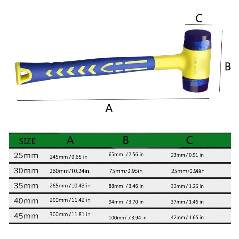 Multifunction Ergonomic Antivibration Rubber Hammer Professional for Safe Electrical Installation And Home Repair Tasks