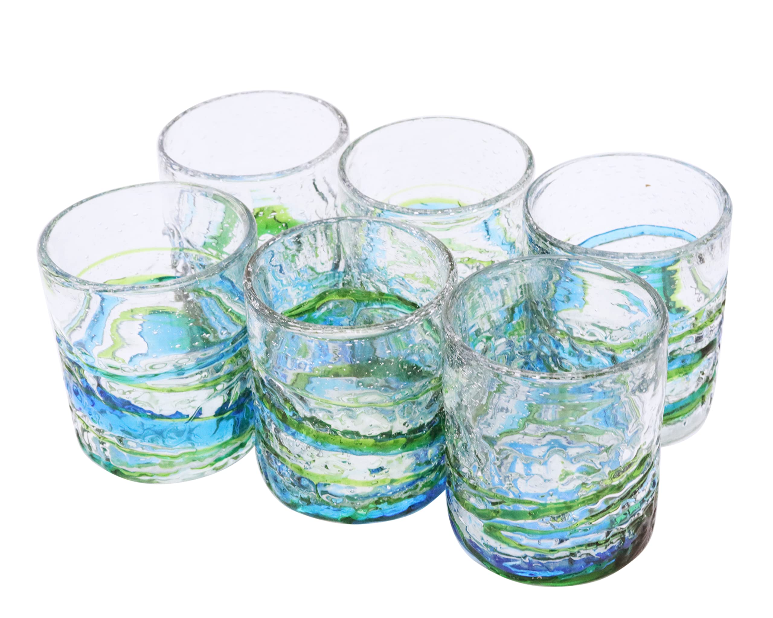 

Castle Enterprise New [Amazon.co.jp Exclusive] [Commercial Set] Instagrammable Coral-Style Glasses (Large) Water & Green, Set of 6