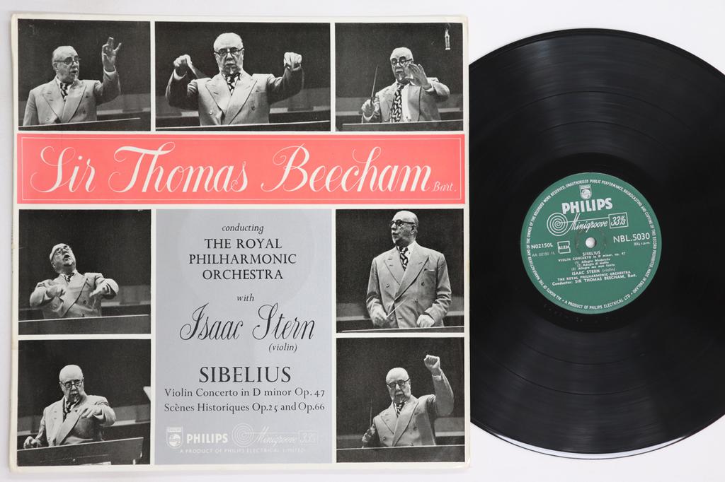 LP Record ISAAK STERN, THOMAS BEECHAM, ROYAL  - Sibelius Violin Concerto In D Minor NBL5030 PHILIPS 1957 UK Classical Used