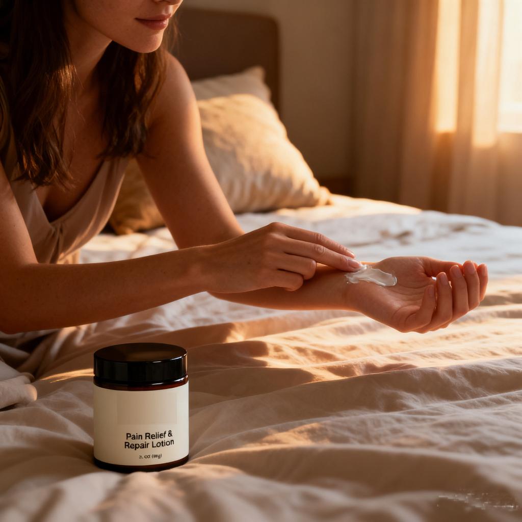 Lugnande lotion, Naturliga ingredienser, Balanserande kräm minskar trötthet och ger komfort Återfuktande lotion