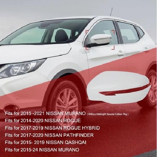 Left Side Rearview Mirror Cover Cap For 2014~ Nissan Rogue Murano Pathfinder