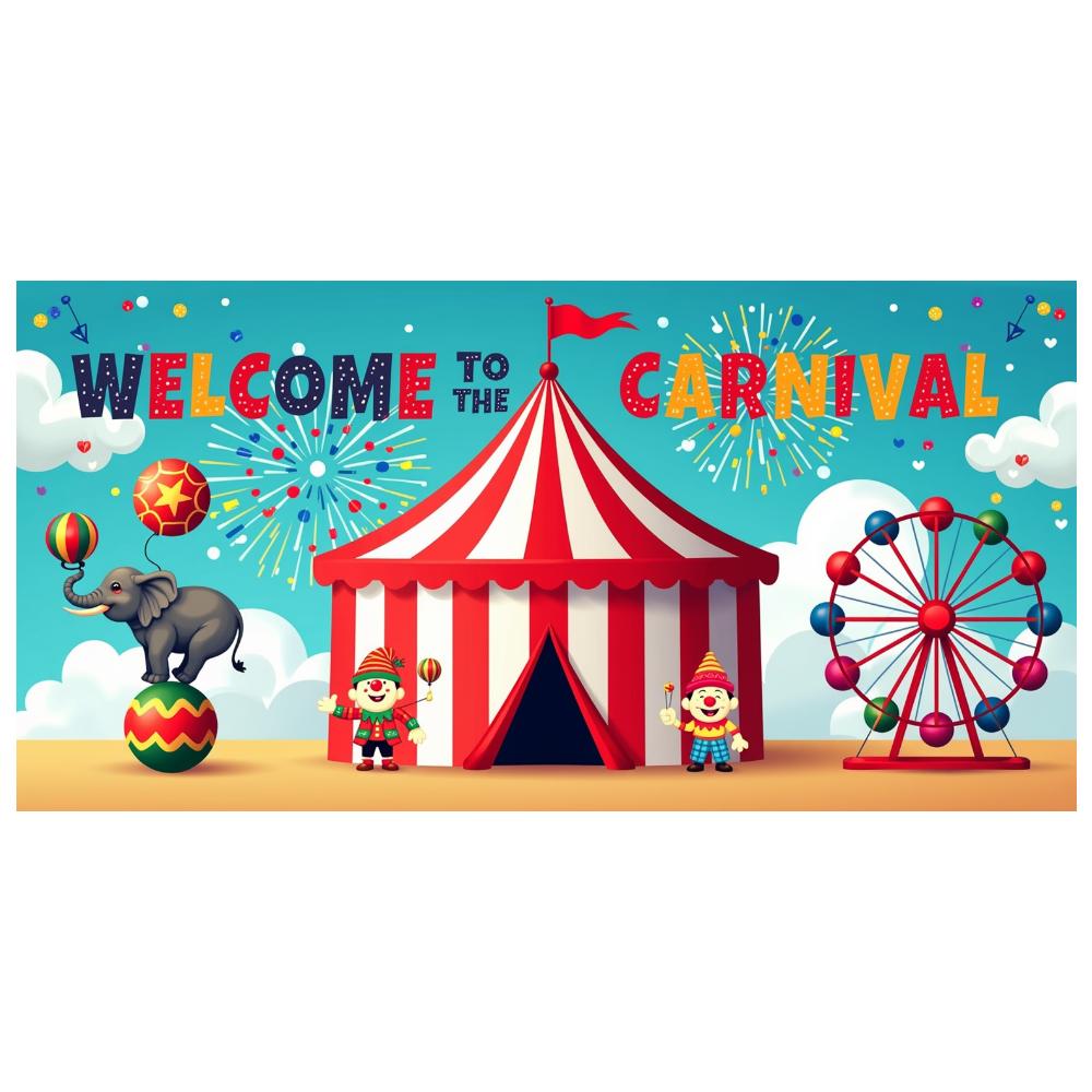 Event Backdrop Large Carnival Banner Decor Reusable Welcome Backdrop For School Event Festival Decor Birthday