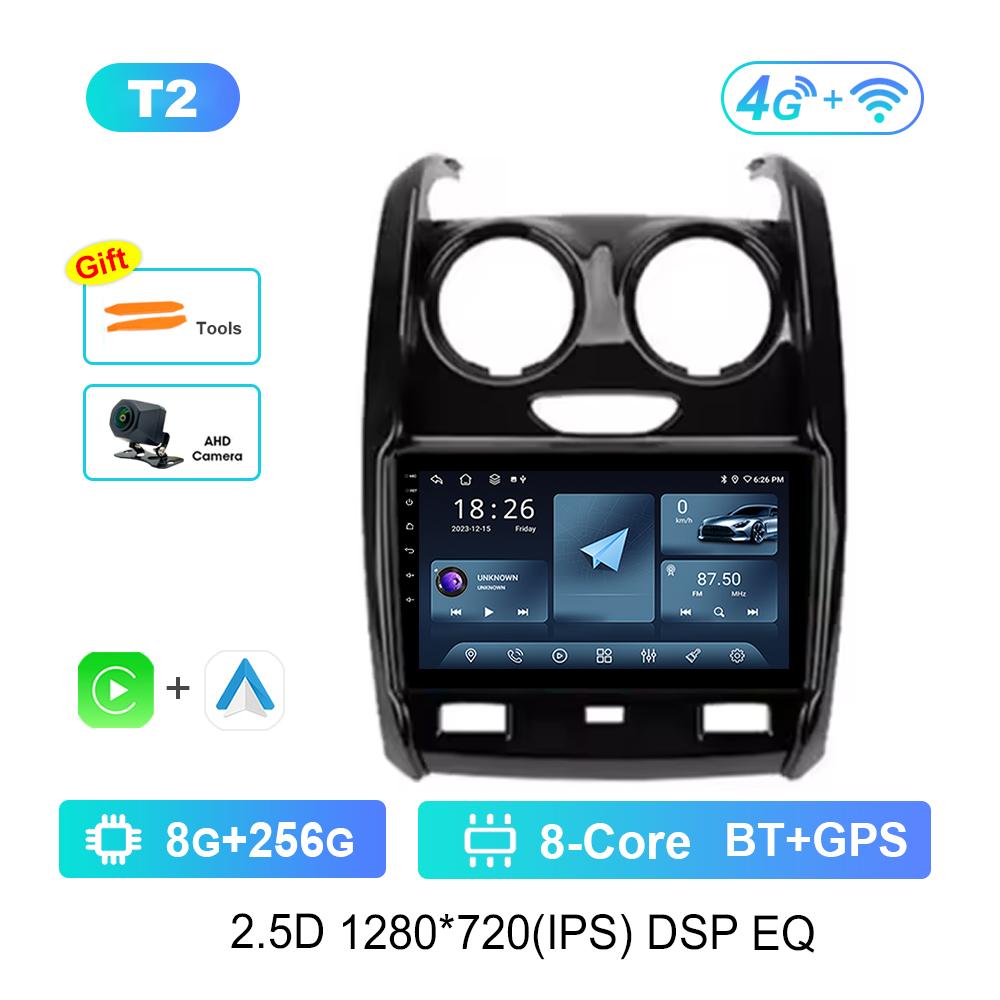 Bluetooth DSP Stereo Car Video Multimedia Player for Renault Duster 2015 - 2020 For LADA Largus 2021 WiFi Android System 4G GPS