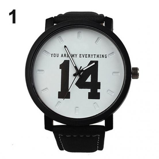 

13 14 номеров на циферблате Пара Мужчины Женщины Аналоговый аналоговый дисплей Наручные часы белый