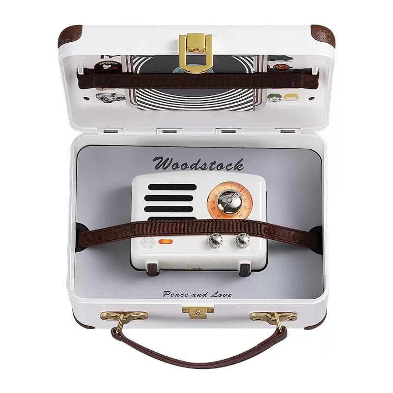 

Портативный беспроводной Bluetooth-динамик, FM-радио, классический ретро-стиль, подарок на день рождения белый