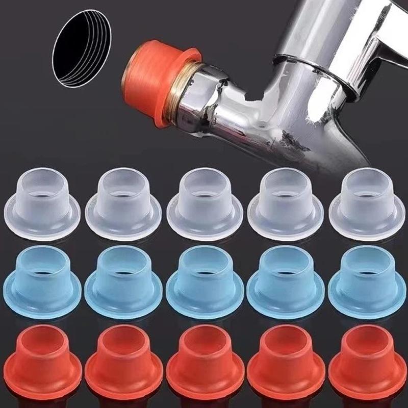 50PCS Faucet Leak-proof Sealing Gasket Washer Silicone Raw Belt Triangle Valve Rubber Pipe Hose Prevent Dripping Leakage Plug