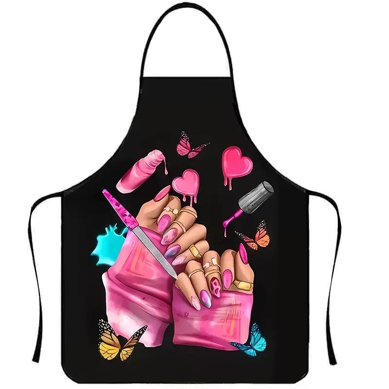 1PCS Polyester Sleeveless Waterproof Apron 3D Printed Stain-Resistant Waterproof Apron Workwear Personalized Holiday Apron