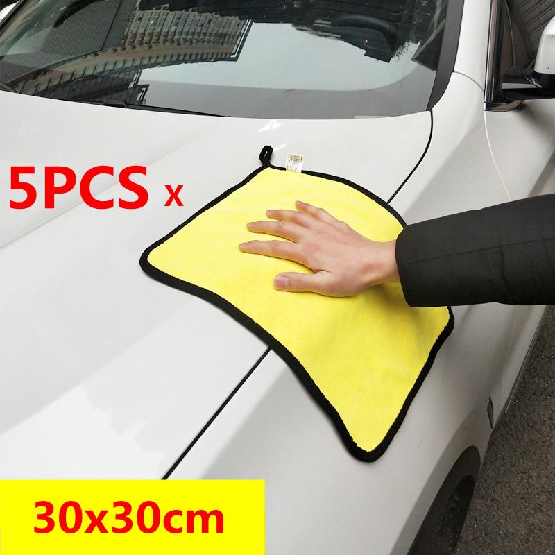 

Car Cleaning Brush Wash Foam Brush Automatic Rotary Long Handle Cleaning Mop Chenille Broom Auto Cloths Maintenance Accessories 5PCS