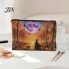 Witch Pumpkin Pattern Bag Storage Bag, with Smooth Zipper, Thickened Polyester Large Capacity Cosmetic Halloween Printed Pouch Reusable
