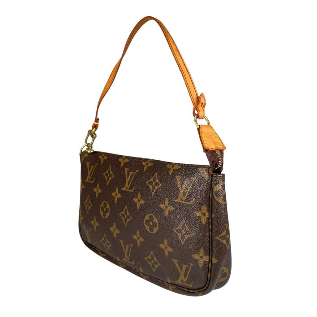 LOUIS VUITTON Pochette Accessoires M58009 Handbag Brown Women used