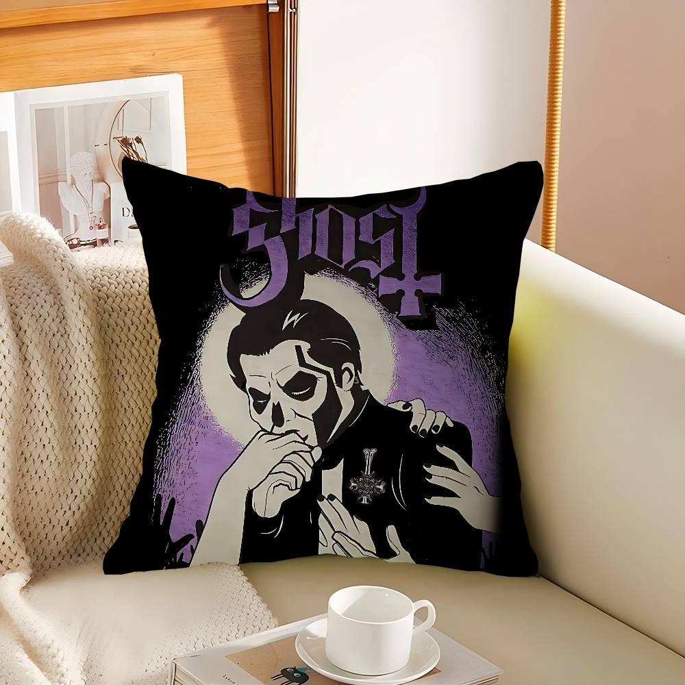 

G-Ghost Band Мультяшная наволочка Чехол для диванной подушки Домашнее украшение комнаты Детский подарок 12x12Inch