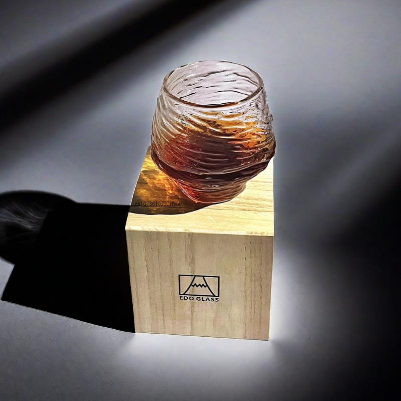 380ml Whiskeyglas im japanischen Stil Retro Trübes Hammer-Weinglas Trinkbecher Geschenke XO Cognac Brandy Whiskybecher Mit Wo