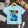 I Bambini Adorano le T-shirt Hip-Hop Girocollo Kawaii di Tayo con Stampe di Tayo il Piccolo Autobus - Un Regalo Unico per i Tuoi Piccoli