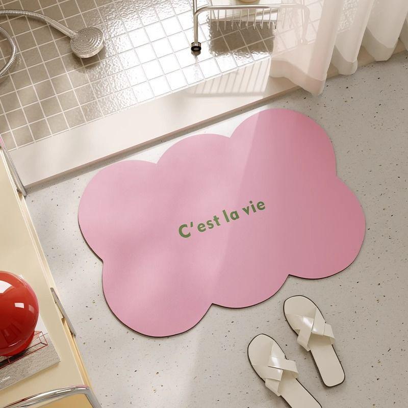 

Solid color diatomaceous earth quick drying anti slip mat bathroom water absorbing door foot mat multifunctional 40X60cm 15.7X23.6in
