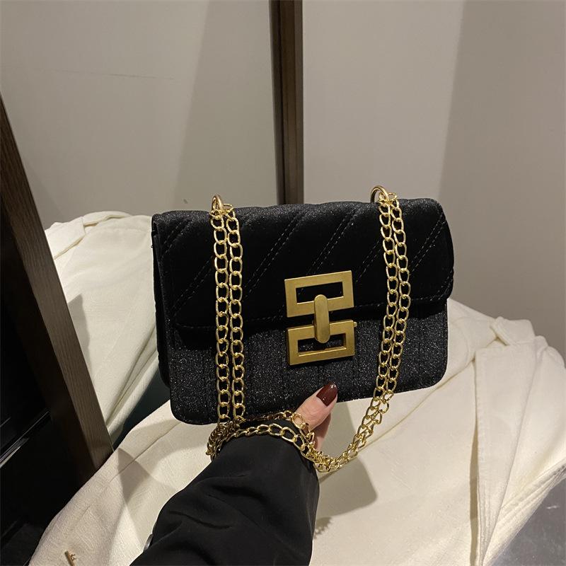 

Winter retro small bag, new women s bag trend simple messenger bag fashion shoulder small square bag чёрный