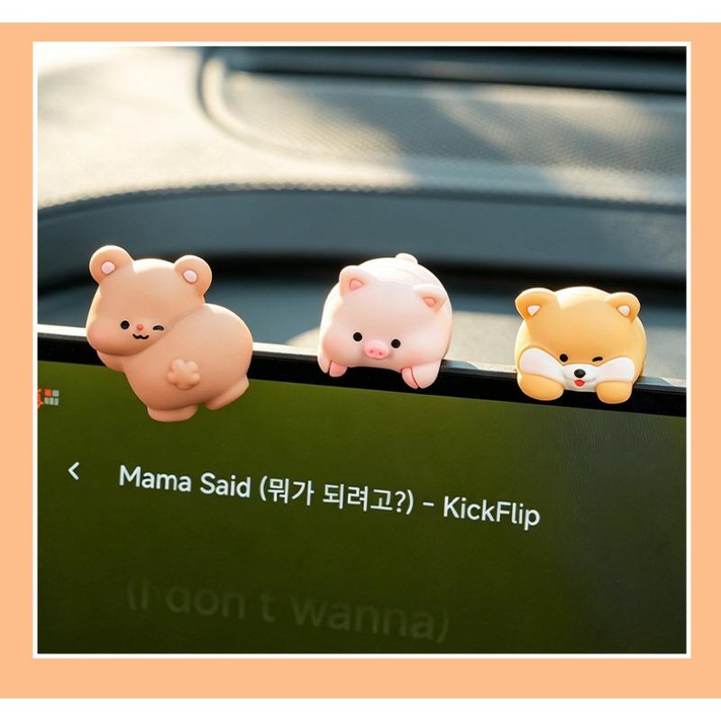 Cute Cartoon Car Dashboard Doll Car Screen Interior Decor Ornament