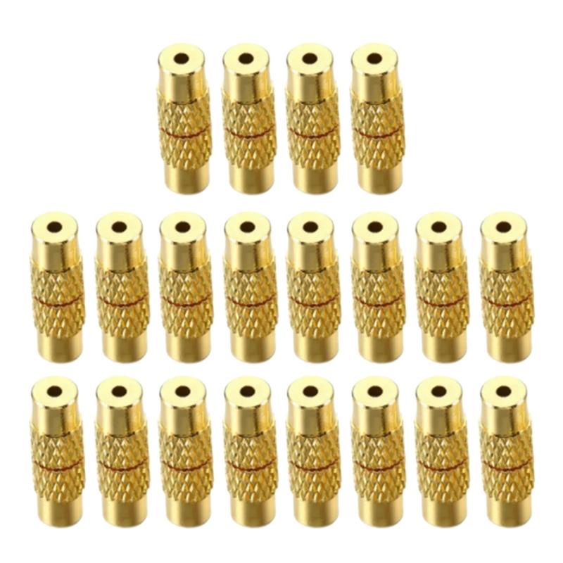 20PCS PortableJewelry Making Brass Cord End Brass Screw Clasps Jewelry End Tips for Bracelet Necklace Making Accessories