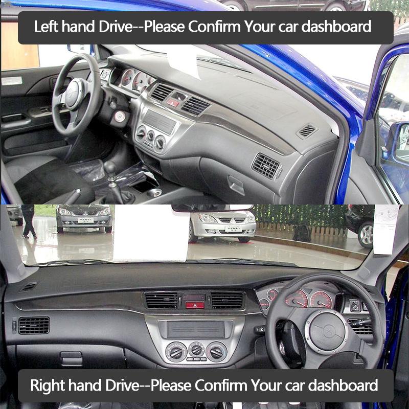 quality leather instrument panel protection pad and light-proof pad for Mitsubishi lancer 9 GLX Left right car accessories