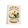 Decorative Metal Wall Sign Rooster Chicken Tin Art 20x30cm Home Kitchen Farmhouse Decor Vintage Retro Poster