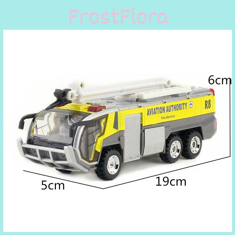 Simulation Alloy Airport Fire Trucks Model Toy With Sound And Light Functions