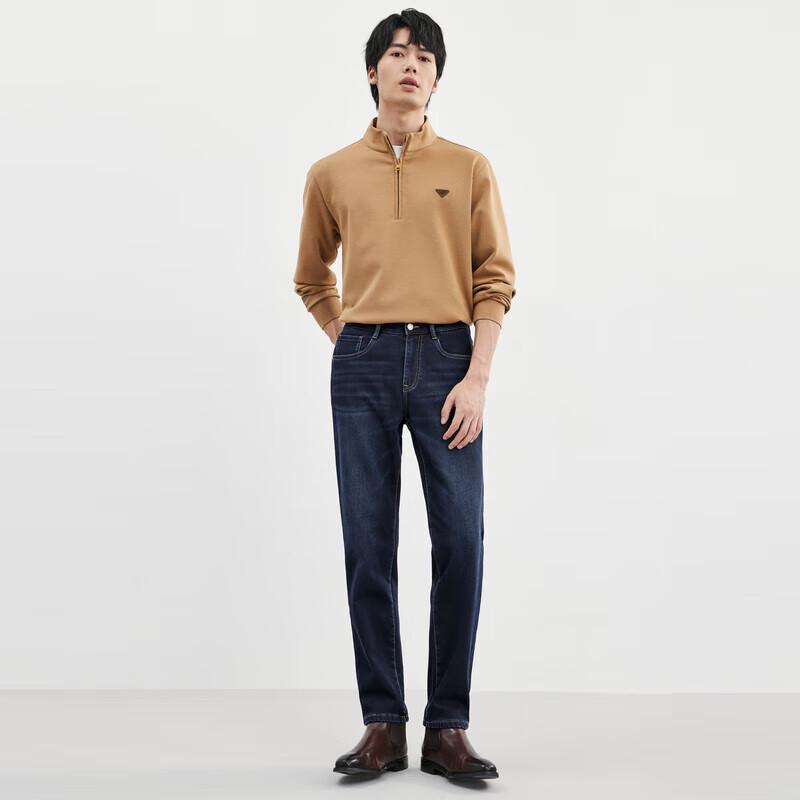 Septwolves Men's Fleece Lined Straight-Leg Jeans