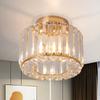 German Warehouse Low MOQ Modern Iron Fixtures Round Crystal Chandeliers Ceiling Lights  for Home Office